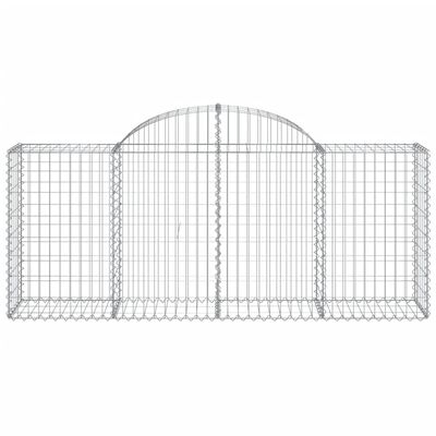 vidaXL Obokane gabion košare 4 kosi 200x50x80/100 cm pocinkano železo