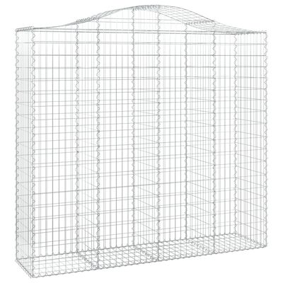 vidaXL Obokane gabion košare 9 kosi 200x50x180/200 cm pocinkano železo