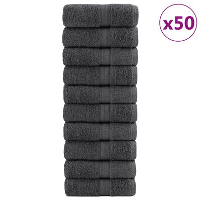 vidaXL Premium brisače SOLUND 50 kos antracit 30x50 cm 600 g/m2