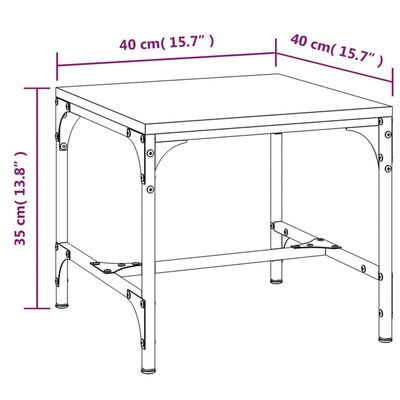 vidaXL Stranska mizica 2 kosa črna 40x40x35 cm inženirski les