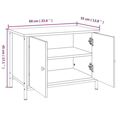 vidaXL TV omarica z vrati črna 60x35x45 cm inženirski les