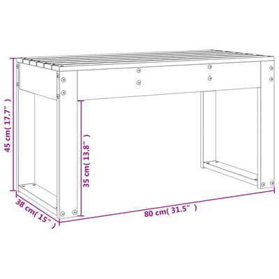 vidaXL Vrtna klop 80x38x45 cm trden les douglas