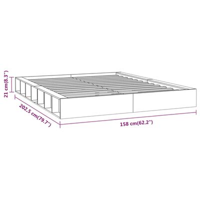 vidaXL Posteljni okvir 140x200 cm trden les