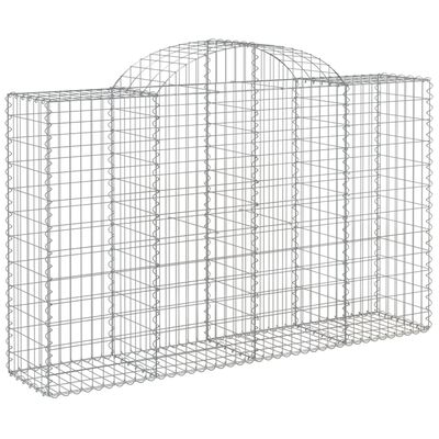 vidaXL Obokane gabion košare 5 kosov 200x50x120/140cm pocinkano železo