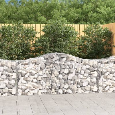 vidaXL Obokane gabion košare 5 kosov 200x50x80/100 cm cinkano železo