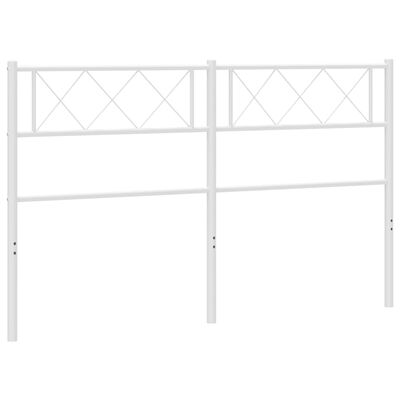 vidaXL Kovinsko vzglavje belo 135 cm