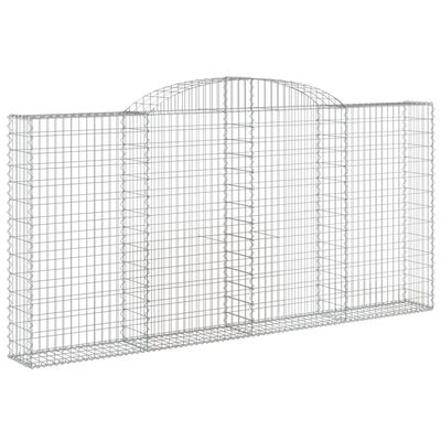 vidaXL Obokane gabion košare 11 kosi 300x30x140/160cm pocinkano železo