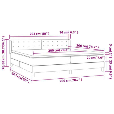 vidaXL Box spring postelja z vzmetnico roza 200x200 cm žamet