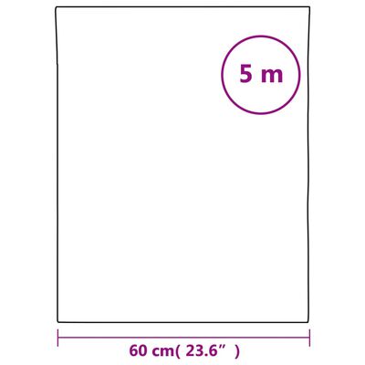 vidaXL Folija za okna statična matirana črna 60x500 cm PVC