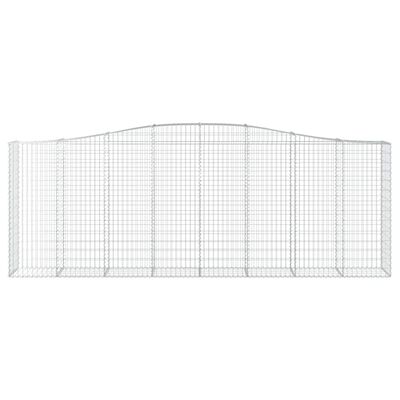 vidaXL Obokane gabion košare 15kosov 400x50x140/160cm pocinkano železo