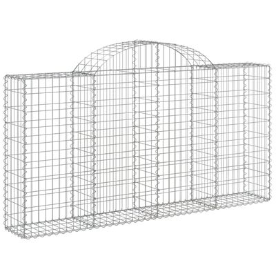 vidaXL Obokane gabion košare 10kosov 200x30x100/120cm pocinkano železo