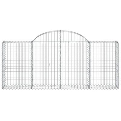 vidaXL Obokane gabion košare 7 kosov 200x30x80/100 cm cinkano železo