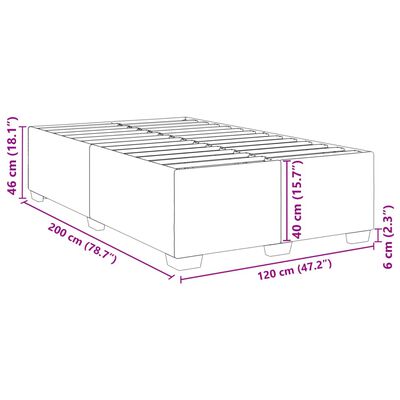 vidaXL Posteljni okvir črn 120x200 cm umetno usnje