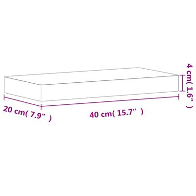 vidaXL Stenska polica 40x20x4 cm trdna bukovina