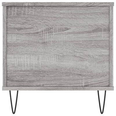 vidaXL Klubska mizica siva sonoma 90x44,5x45 cm inženirski les