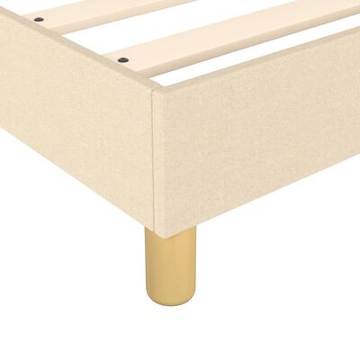 vidaXL Box spring postelja z vzmetnico krem 180x200 cm blago