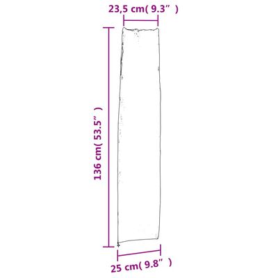 vidaXL Prevleka za vrtni senčnik 2 kosa 136x25/23,5 cm 420D oxford