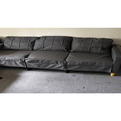 vidaXL Rabljen trosed temno siv 180 cm blago