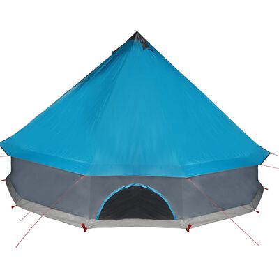 vidaXL Družinski šotor tipi za 12 oseb moder vodoodporen