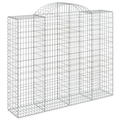 vidaXL Obokane gabion košare 4 kosi 200x50x160/180 cm pocinkano železo