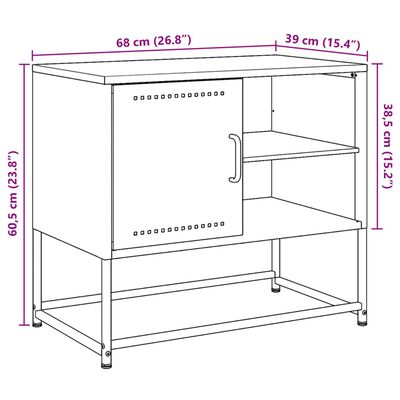 vidaXL TV omarica roza 100,5x39x60,5 cm jeklo