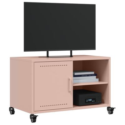 vidaXL TV omarica roza 68x39x43,5 cm hladno valjano jeklo