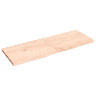 vidaXL Kopalniški pult 140x50x(2-4) cm neobdelan trden les