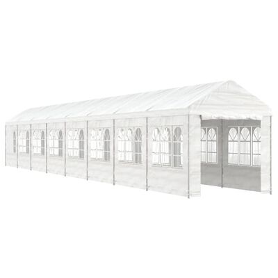 vidaXL Paviljon s streho bel 17,84x2,28x2,69 m polietilen