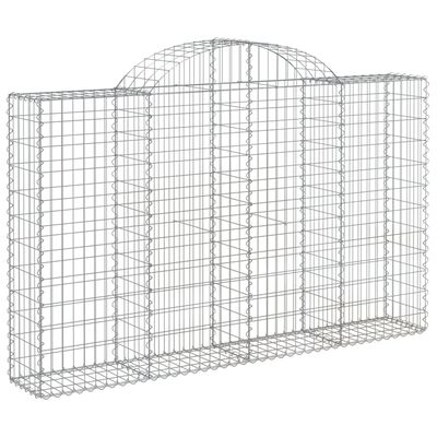 vidaXL Obokane gabion košare 2 kosa 200x30x120/140 cm pocinkano železo