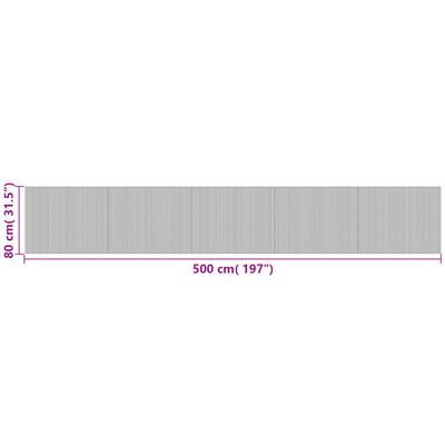 vidaXL Preproga pravokotna temno rjava 80x500 cm bambus