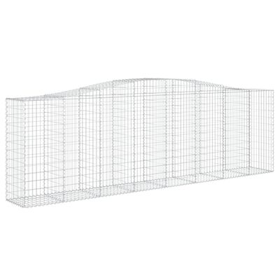 vidaXL Obokane gabion košare 4 kosi 400x50x120/140 cm pocinkano železo