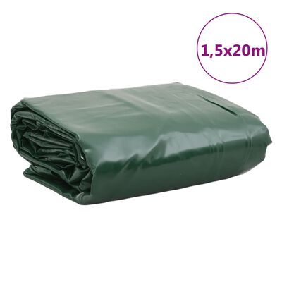 vidaXL Ponjava zelena 1,5x20 m 650 g/m²