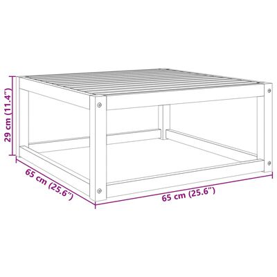 vidaXL Vrtna miza 65x65x29 cm trden akacijev les