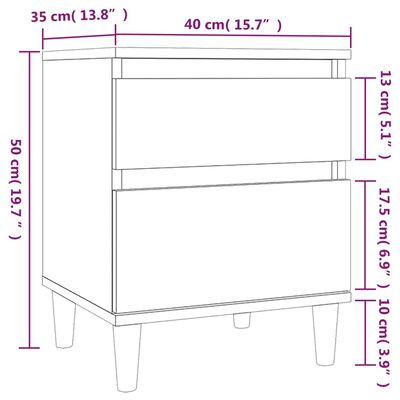 vidaXL Nočna omarica Sonoma hrast 40x35x50 cm