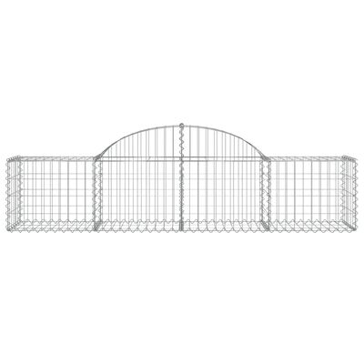 vidaXL Obokane gabion košare 5 kosov 200x50x40/60 cm pocinkano železo