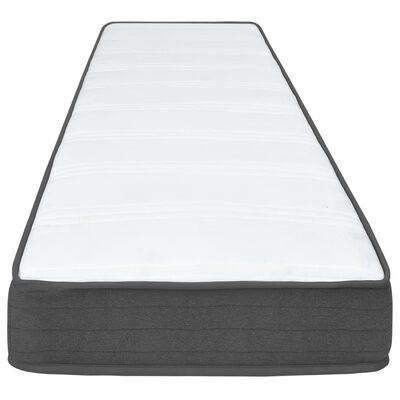 vidaXL Boxspring postelja temno siva iz blaga 100x200 cm