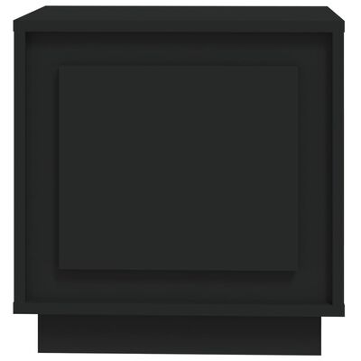 vidaXL Nočna omarica črna 44x35x45 cm inženirski les