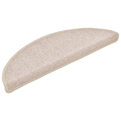 vidaXL Preproge za stopnice 10 kosov 56x17x3 cm taupe