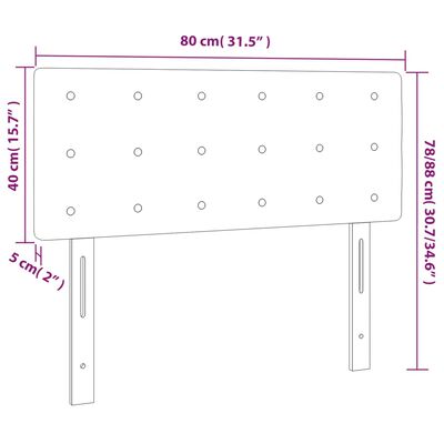 vidaXL Posteljno vzglavje temno zeleno 80x5x78/88 cm žamet