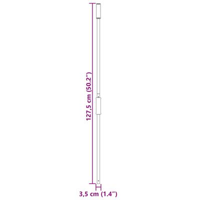 vidaXL Ročaj za vile Ø3,5x127,5 cm črno jeklo