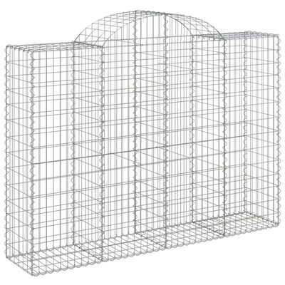 vidaXL Obokane gabion košare 15kosi 200x50x140/160 cm pocinkano železo