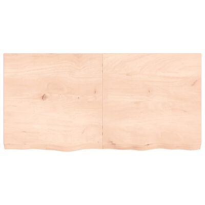 vidaXL Mizna plošča 120x60x(2-6) cm neobdelana trdna hrastovina