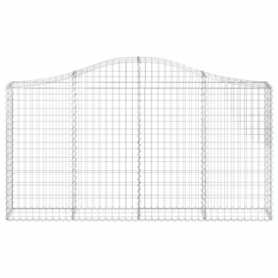 vidaXL Obokane gabion košare 7 kosov 200x30x100/120cm pocinkano železo