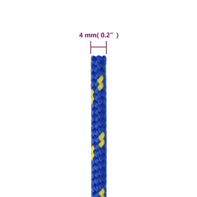 vidaXL Vrv za čoln moder 6 mm 25 m polipropilen