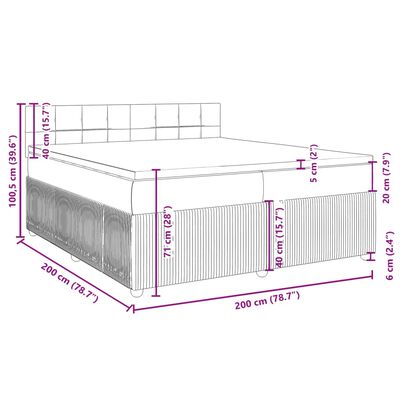 vidaXL Box spring postelja z vzmetnico roza 200x200 cm žamet