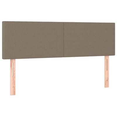 vidaXL Box spring postelja z vzmetnico taupe 140x200 cm blago