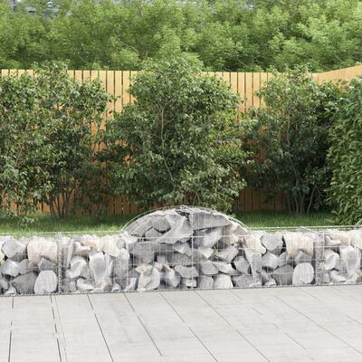 vidaXL Obokane gabion košare 5 kosov 200x50x40/60 cm pocinkano železo