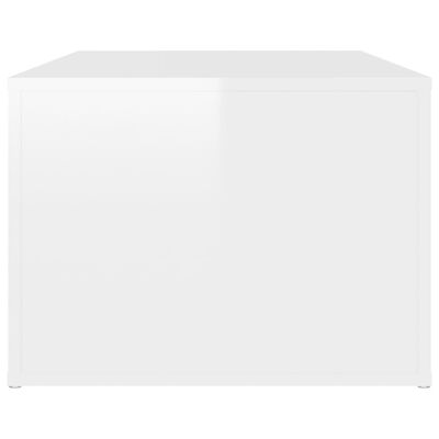 vidaXL Klubska mizica visok sijaj bela 100x50x36 cm inženirski les