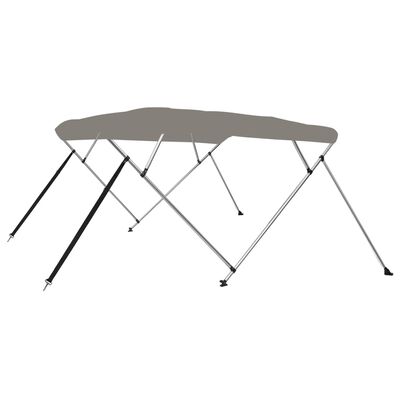 vidaXL Bimini tenda s 4 loki siva 243x244x137 cm