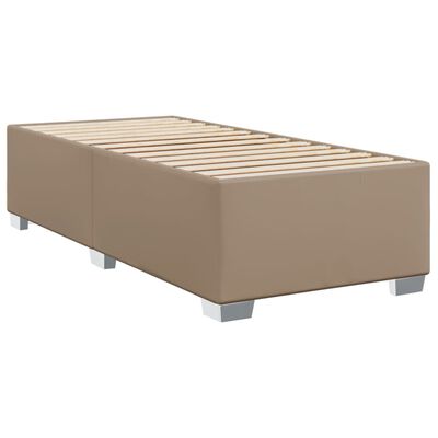 vidaXL Box spring postelja z vzmetnico kapučino 100x200cm umetno usnje